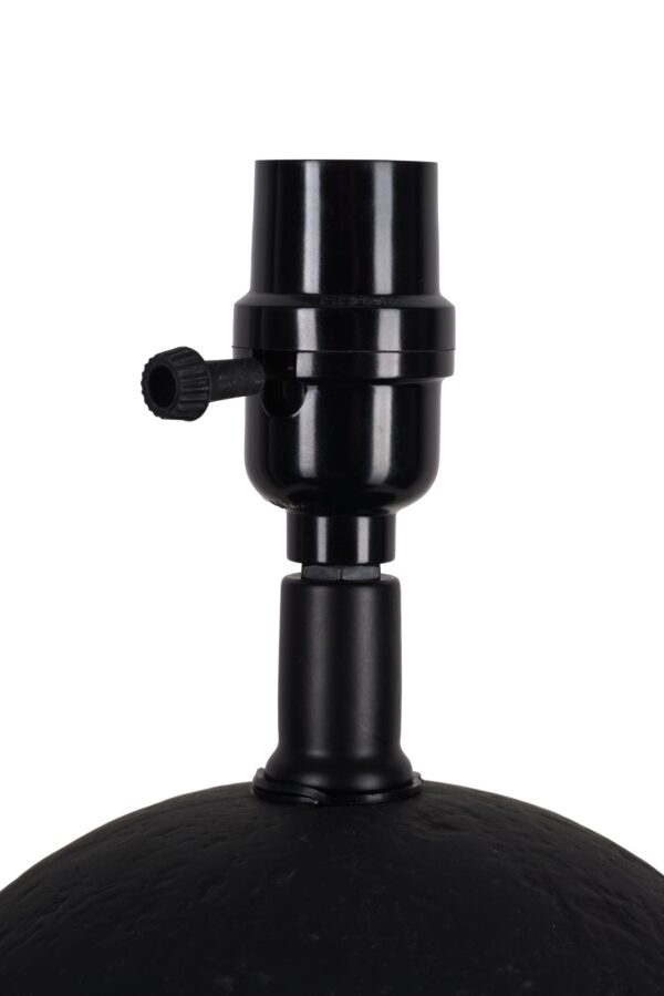 Better Homes & Gardens 18"H Ceramic Urn Style Table Lamp, Matte Black Finish, with White Linen Empire Shade - Image 6