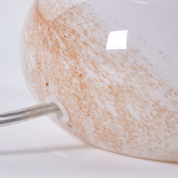 Urban Shop Brown Marble Glass Mushroom Lamp, 10" H x 7.5" W, Plug in - Image 7