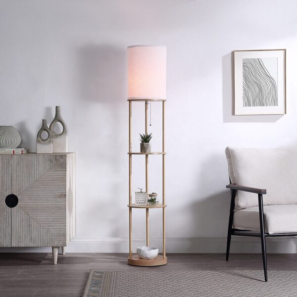 Mainstays 62 in Farmhouse Light Wood Floor Lamp - Image 4