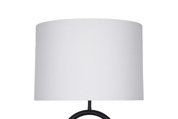 (4 pack) Mainstays 64" Dual Pole Arch Metal Floor Lamp, Black Finish with White Fabric Drum Shade - Image 7