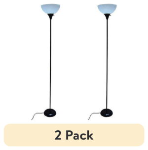 (2 pack) Mainstays 71" Black Floor Lamp, Modern Design