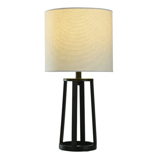 Better Homes & Gardens Modern Matte Black Table Lamp with Classic Drum Shade - Image 3