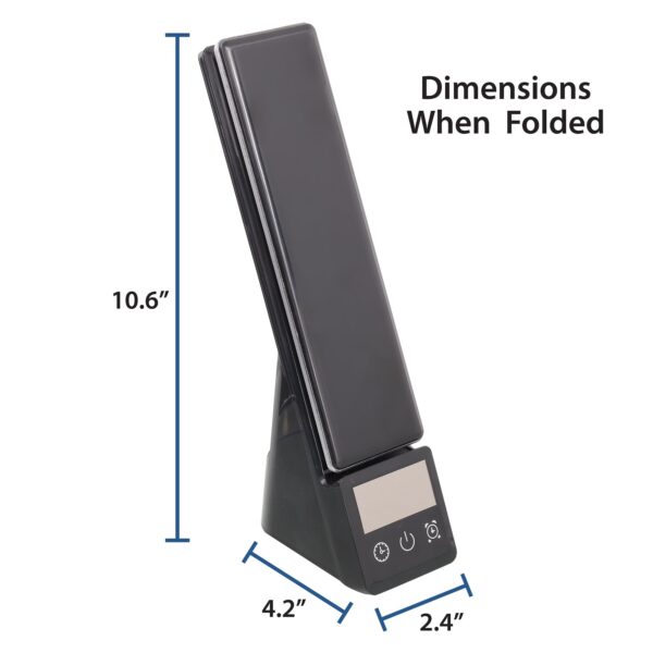 Mainstays 10.9' 5-in-1 LED Dimmable Wireless Charging Foldable Hinge Desk Lamp - Image 7