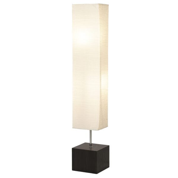 (2 pack) Mainstays 58" Modern White Rice Paper Floor Lamp with Dark Wood Finish Base - Image 2