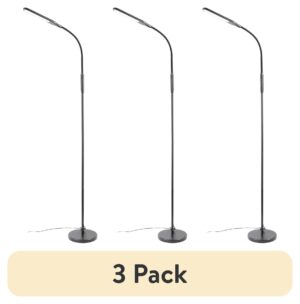 (3 pack) Mainstays Modern 71" LED Floor Lamp with 4 Brightness & 4 CCT Settings, Black, Teen & Twen & Adult