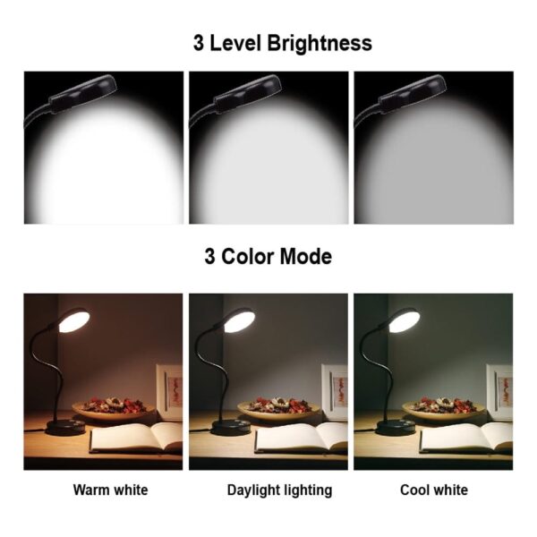Mainstays LED Modern Dimmable Adjustable Touch Sensor Desk Lamp - Image 3