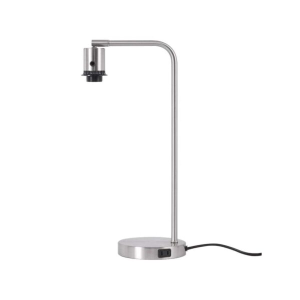 Modern Better Homes & Gardens Brushed Nickel Desk Lamp with Fabric Shade and AC Outlet, All Ages - Image 7