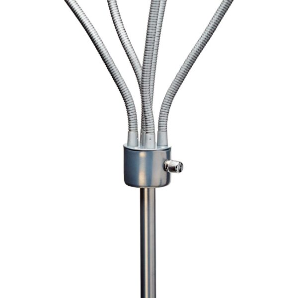 Mainstays 5-Light Multihead Floor Lamp, Silver with White Shade and a Metal Base - Image 6