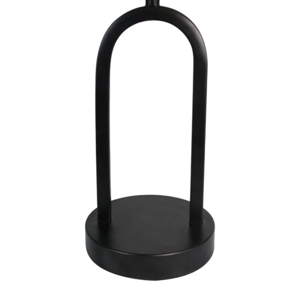 (3 pack) Mainstays 16.75"H Metal Black Arch Table Lamp with White Fabric Lamp Shade - Image 7