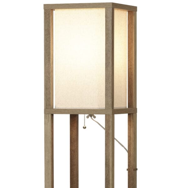 (2 pack) Better Homes & Gardens 62.25" Modern Pull Chain Weathered Floor Lamp with Natural Square Shade - Image 6