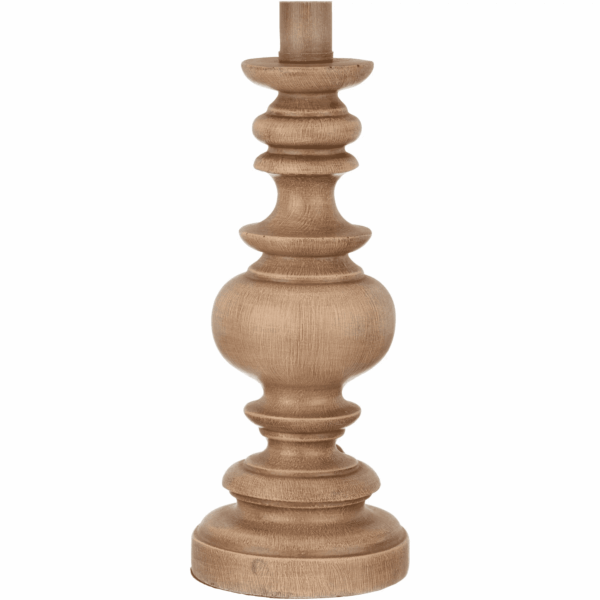 Mainstays 18.5" Traditional Washed Wood Table Lamp, Linen Shade - Image 2