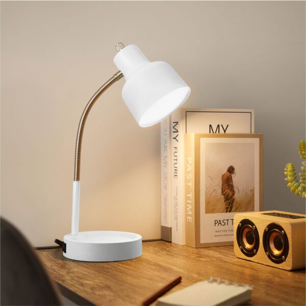 (4 pack) Mainstays 17" LED Catch-All Base & AC Outlet Adjustable Flexible Desk Lamp - Image 6