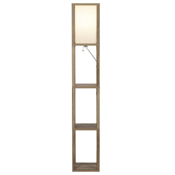 (2 pack) Better Homes & Gardens 62.25" Modern Pull Chain Weathered Floor Lamp with Natural Square Shade - Image 4