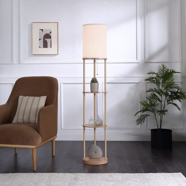 Mainstays 62 in Farmhouse Light Wood Floor Lamp - Image 3