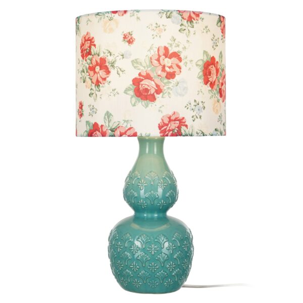 The Pioneer Woman Vintage Floral Table Lamp, Green Finish - Image 5