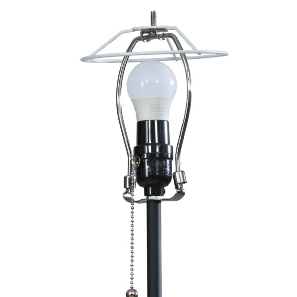 Mainstays 64" Contemporary Matte Black Metal Floor Lamp, with Pleated White Lampshade - Image 7