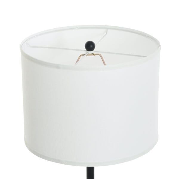 Mainstays Glass End Table Floor Lamp with White Shade, Matte Black, 17"L x 17"W x 54"H - Image 7