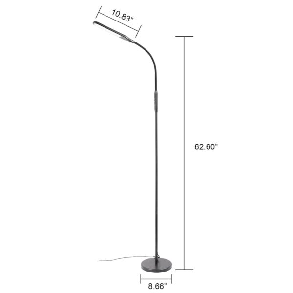 (3 pack) Mainstays Modern 71" LED Floor Lamp with 4 Brightness & 4 CCT Settings, Black, Teen & Twen & Adult - Image 5