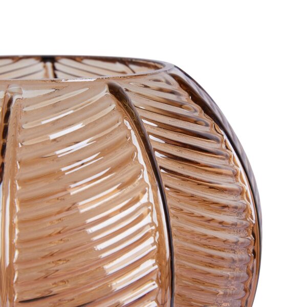 Beautiful by Drew Barrymore 8" Gold Base Table Lamp with Ribbed Glass Shade - Image 5