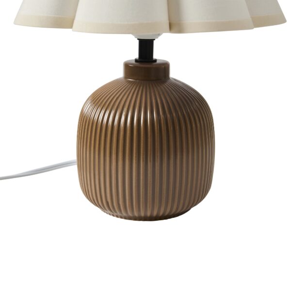 Home Decor Collection 12.5" Brown Ceramic Table Lamp - Image 5