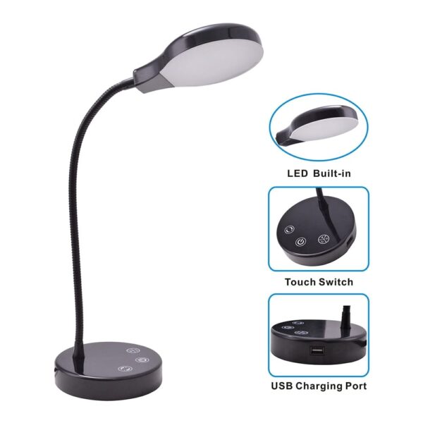 Mainstays LED Modern Dimmable Adjustable Touch Sensor Desk Lamp - Image 2