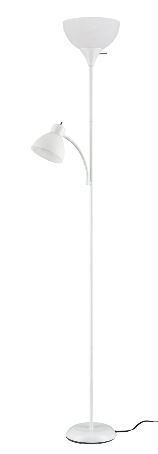(4 pack) Mainstays 72" White Combo Floor Lamp with Reading Lamp, Modern Design - Image 2