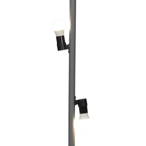 (2 pack) Mainstays 58" Modern White Rice Paper Floor Lamp with Dark Wood Finish Base - Image 7