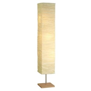 Adesso Dune Floorchiere®, Natural Rubber Wood Color,Steel Accents