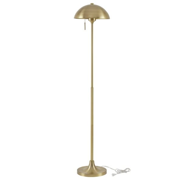 Better Homes & Gardens 62" Modern Pull-chain Brass Floor Lamp with Brass Dome