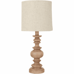 Mainstays 18.5" Traditional Washed Wood Table Lamp, Linen Shade