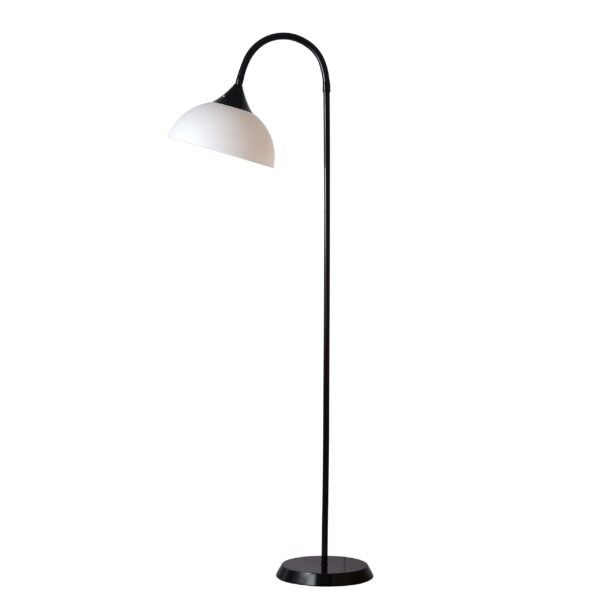 Mainstays 71'' Jelly Gooseneck Floor Lamp, Black, Classic, Adult