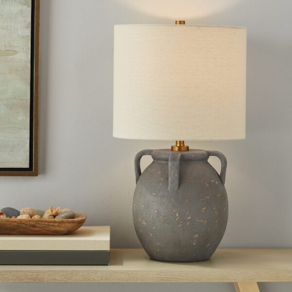 Better Homes & Gardens 21" Aged Blue Table Lamp with Shade - Image 2