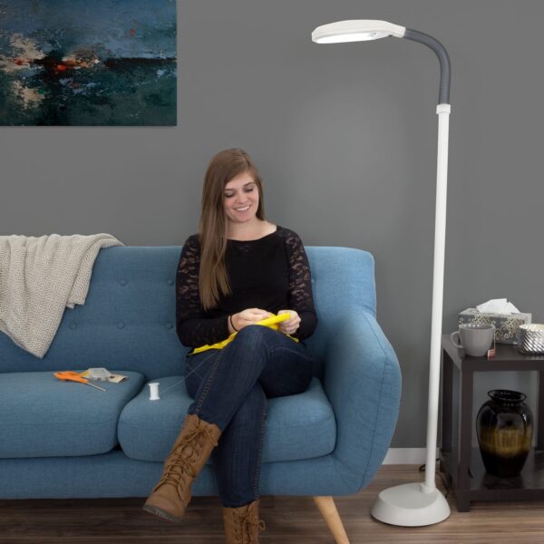 Lavish Home 63-inch Natural Sunlight Floor Lamp with Bendable Neck (Beige) - Image 3