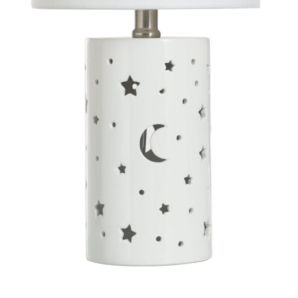 Your Zone Nightlight Table Lamp with White Shade, 8.5"L x 8.5"W x 17"H, Stars and Space-Themed Design - Image 5