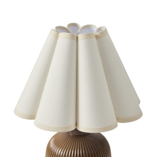 Home Decor Collection 12.5" Brown Ceramic Table Lamp - Image 4