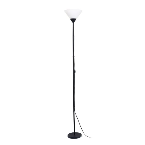 Simple Designs 70" 1-Light Stick Torchiere Floor Lamp, Silve - Image 3