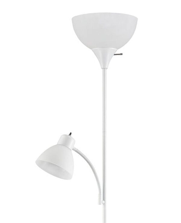 (4 pack) Mainstays 72" White Combo Floor Lamp with Reading Lamp, Modern Design - Image 3