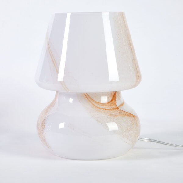 Urban Shop Brown Marble Glass Mushroom Lamp, 10" H x 7.5" W, Plug in - Image 5