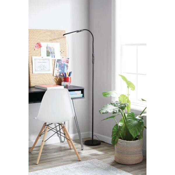 (3 pack) Mainstays Modern 71" LED Floor Lamp with 4 Brightness & 4 CCT Settings, Black, Teen & Twen & Adult - Image 4