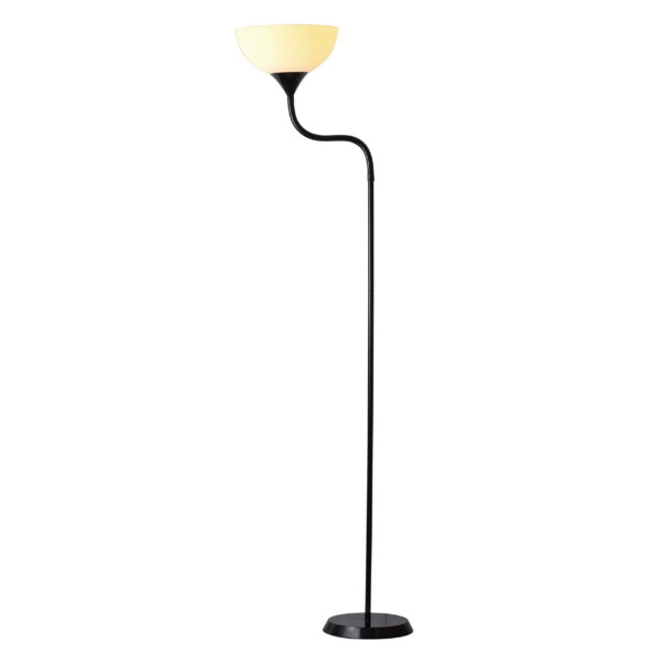 Mainstays 71'' Jelly Gooseneck Floor Lamp, Black, Classic, Adult - Image 6