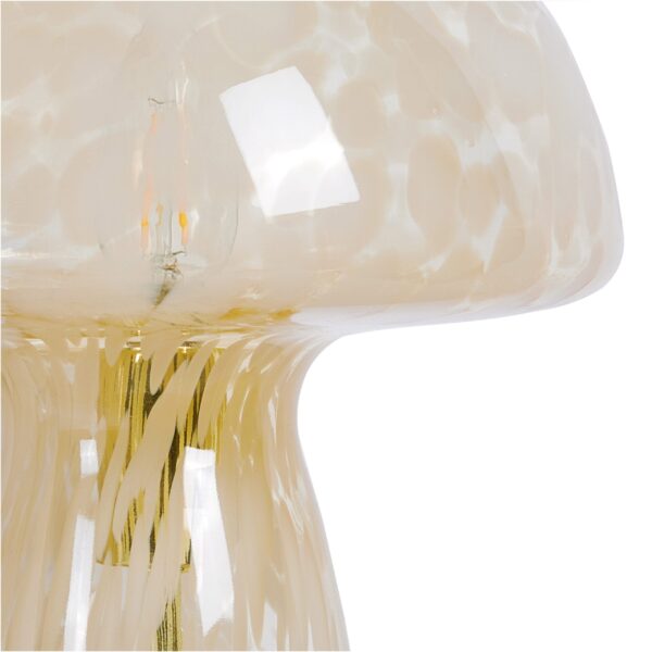Urban Shop Novelty Glass Mushroom Lamp, Orange Tortoise, 12" H, Plug-in - Image 7
