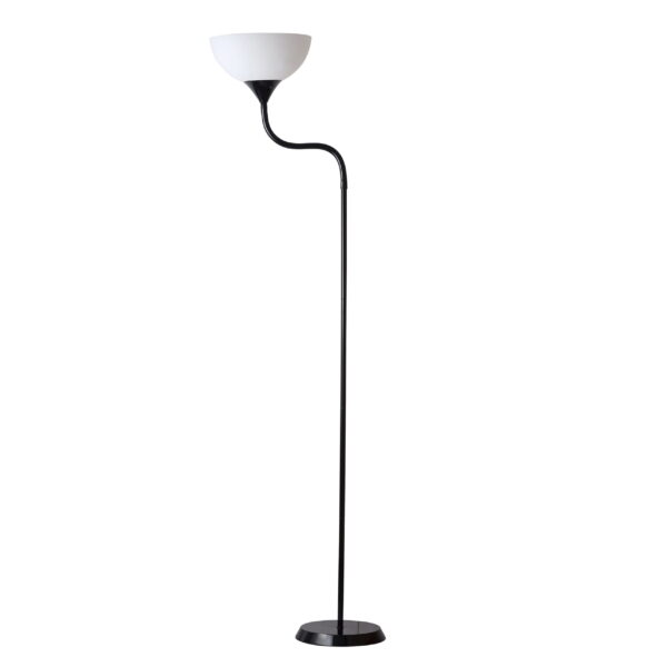Mainstays 71'' Jelly Gooseneck Floor Lamp, Black, Classic, Adult - Image 4
