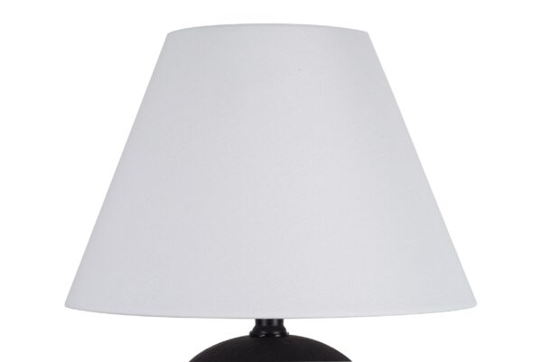 Better Homes & Gardens 18"H Ceramic Urn Style Table Lamp, Matte Black Finish, with White Linen Empire Shade - Image 4