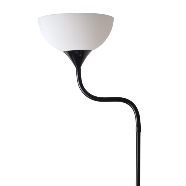 Mainstays 71'' Jelly Gooseneck Floor Lamp, Black, Classic, Adult - Image 7