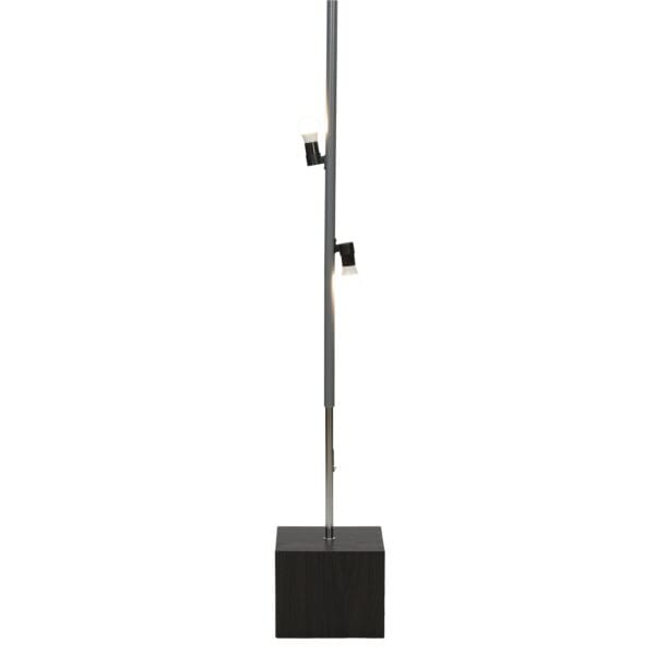 (2 pack) Mainstays 58" Modern White Rice Paper Floor Lamp with Dark Wood Finish Base - Image 6